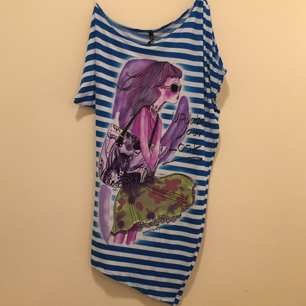 NWOT Cefian Asymmetrical Tunic Top Small